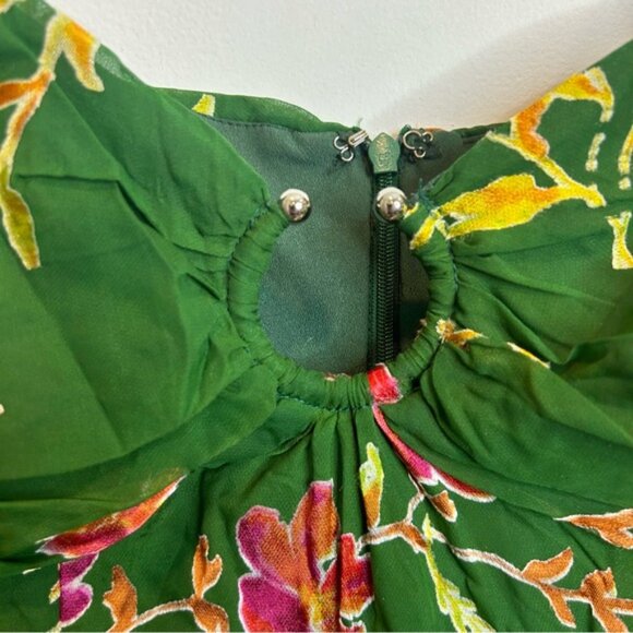 Lovers and Friends Marcella Long Sleeve Mini Dress in Jade Floral Green - Picture 4 of 7